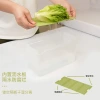 Cross-border refrigerator storage box, plastic pp food-grade handle, water-draining drawer type with lid, anti-odor cross-contamination preservation box factory details Picture